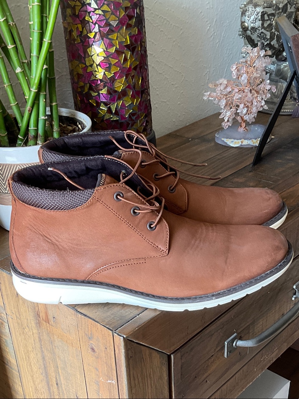 Kenneth Cole - Men's Brown Casual Leather Chukka Boots
